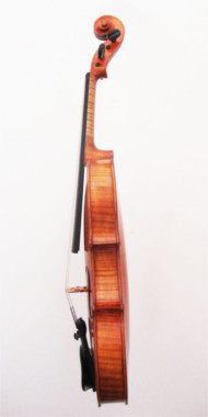 Side View of a Stradivari Inspired Violin